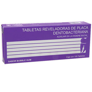 Tabletas reveladoras de placa dentobacteriana de la marca Viarden. Deposito Dental Dentalmex Tienda Online