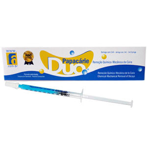 Papacarie Duo jeringa con 1 mililitro, ideal para quitar caries dental de una manera química. Adquiere en Deposito Dental Dentalmex Online