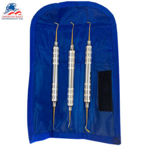 Compo kit con 3 espátulas para resina de la marca American Eagle. Deposito Dental Dentalmex Online