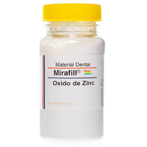 Oxido de Zinc en polvo de uso dental de la marca Mirafill. Deposito Dental Dentalmex Online