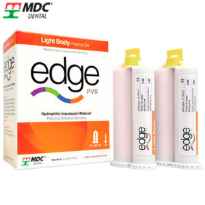 Silicona por adición EDGE cuerpo ligero en cartuchos de la marca MDC. Deposito Dental Dentalmex Online