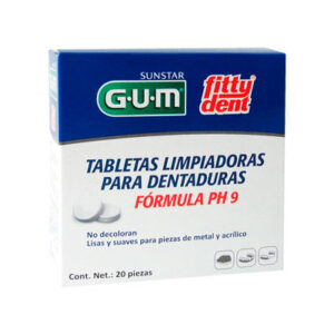 Fittydent tabletas limpiadoras de la marca Gum. Deposito Dental Dentalmex Online